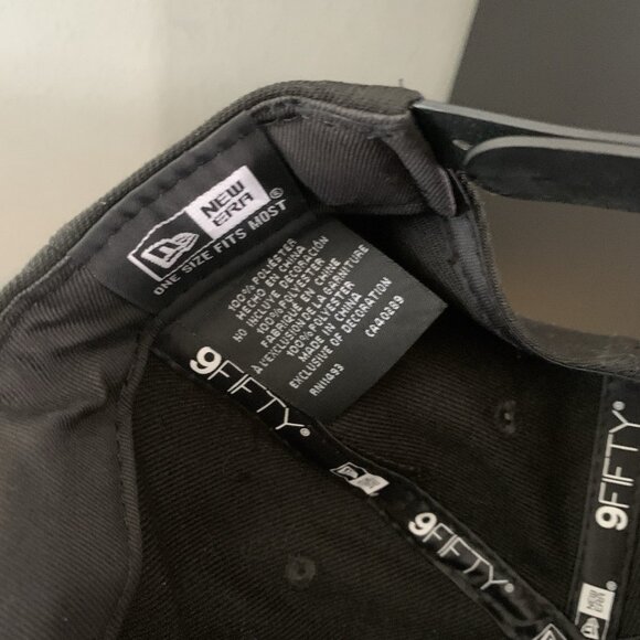 New Era Hat Adult Las Vegas Raiders 9Fifty Snapback White Letters Script Cap - Picture 7 of 9
